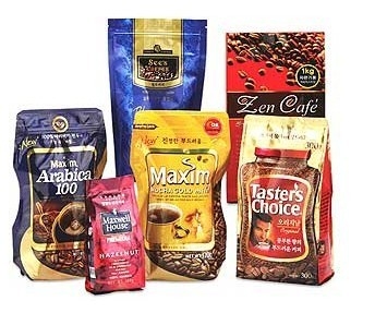 Customized Gravure Printing Metalize / Aluminum Foil Coffee Packaging Bags With Valve