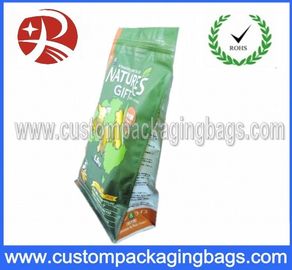 Flat Bottom Stand Up Pouches Side Gusset With Zipper On Top