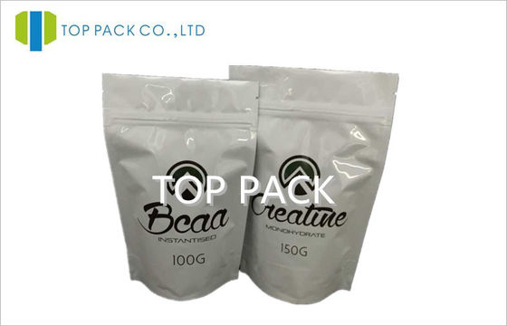 প্রোটিন পাউডার AL / PE জৈব প্যাকেজিং, চেইনটা 100g / 150g সঙ্গে থলে দাঁড়ানো