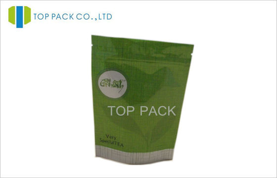 সবুজ চা প্লাস্টিক গুঁড়ো সঙ্গে 500 গম Pouches দাঁড়ানো