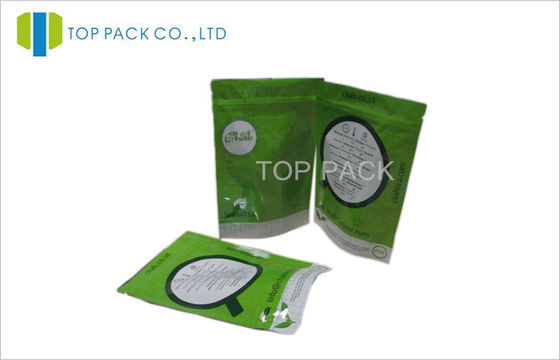 সবুজ চা প্লাস্টিক গুঁড়ো সঙ্গে 500 গম Pouches দাঁড়ানো