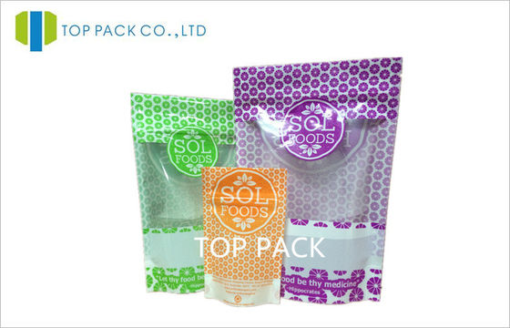 প্লাস্টিক Resealable ক্যান্ডি জন্য খাদ্য Pouches প্যাকেজিং দাঁড়ানো