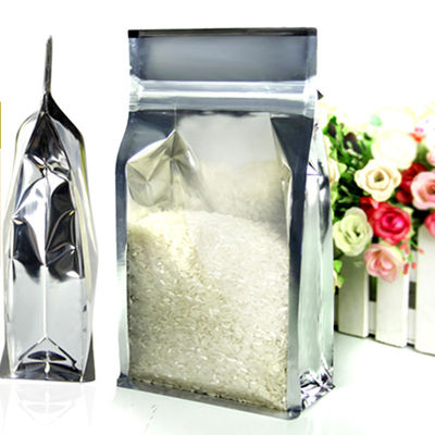One Side Clear Resealable Plastic Bags , Reclosable Stand Up Foil Pouches