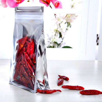 One Side Clear Resealable Plastic Bags , Reclosable Stand Up Foil Pouches