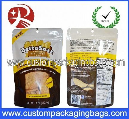 Colored Waterproof Plastic Ziplock Bags , Zip Lock Stand Up Pouches For Cookies Packaging