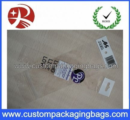 Recycled Print Custom Packaging Bags , Small OPP Bags With Header