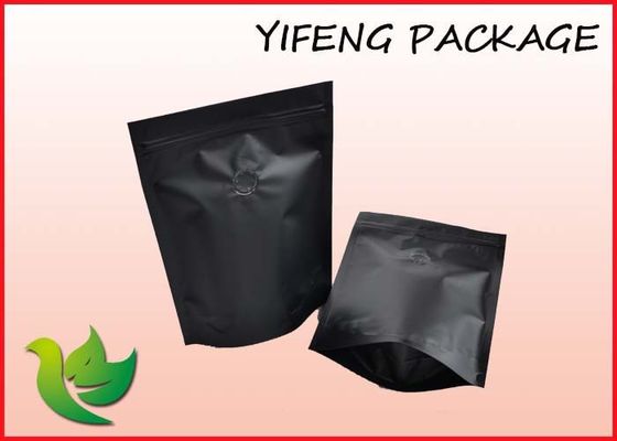 Plain Aluminum Foil Stand Up Pouch Empty Tea Bags Black Golden Silver