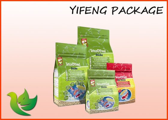 Stand Up Flat Bottom Pouch Snack Packing Recycable Plastic Quad Seal Bag