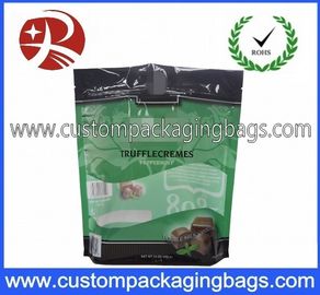PE / PET / VMPET প্লাস্টিক কাস্টম ক্যান্ডি জন্য ফ্ল্যাট নীচে সঙ্গে পাউন্ড আপ স্ট্যান্ড