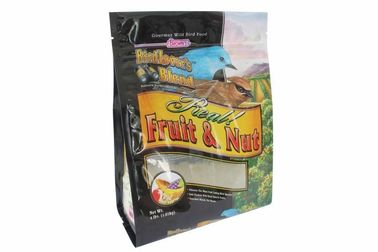 Resealable Quad Seal Pouch Meal Packaging , Metallized Stand Up Pouches